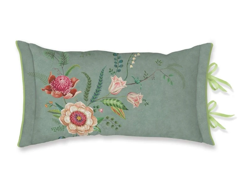 Coussin Percale de coton - EVERBLOOM Vert