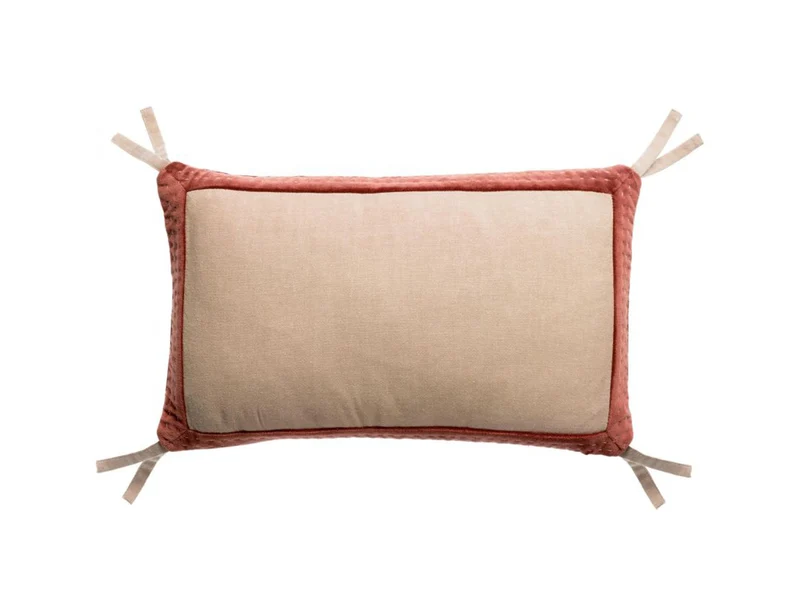 Coussin Coton - ELISE CHAMBRAY Tabac