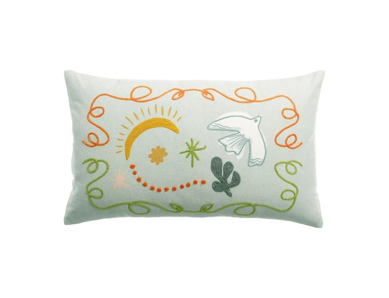 Coussin Coton Brodé - ANKA Ciel