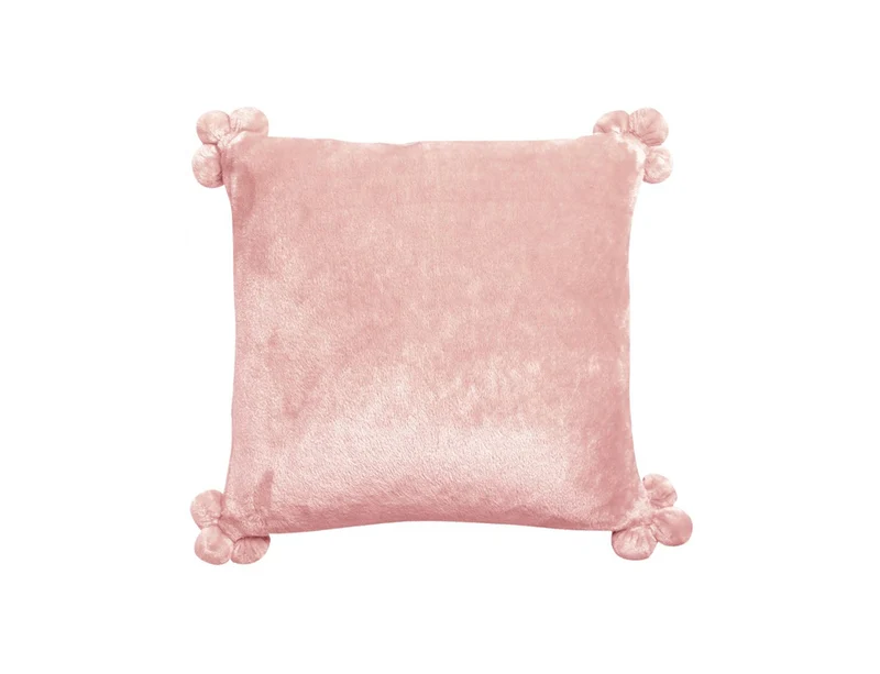 Coussin Polyester - TENDER POMPONS Aubépine