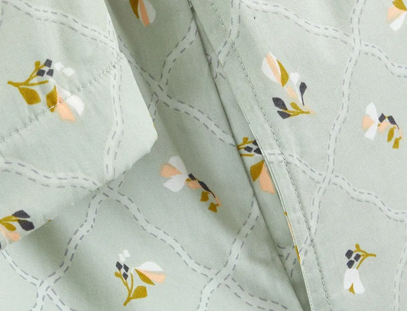 Peignoir Percale de coton - BERGAMOTE