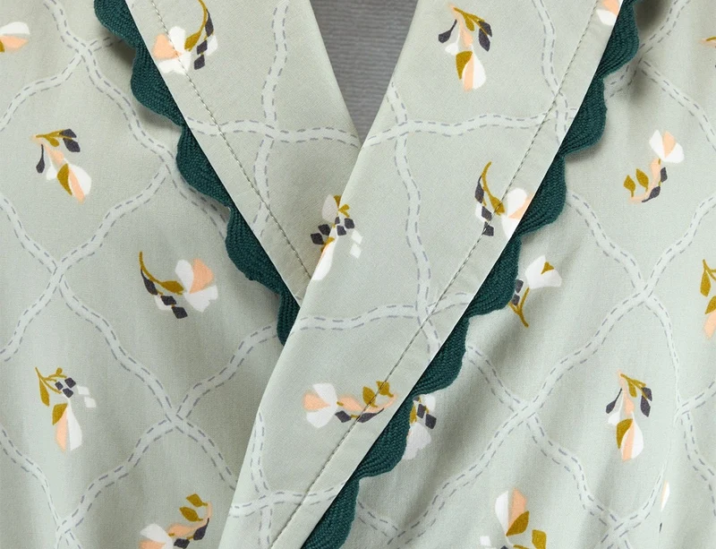 Peignoir Percale de coton - BERGAMOTE