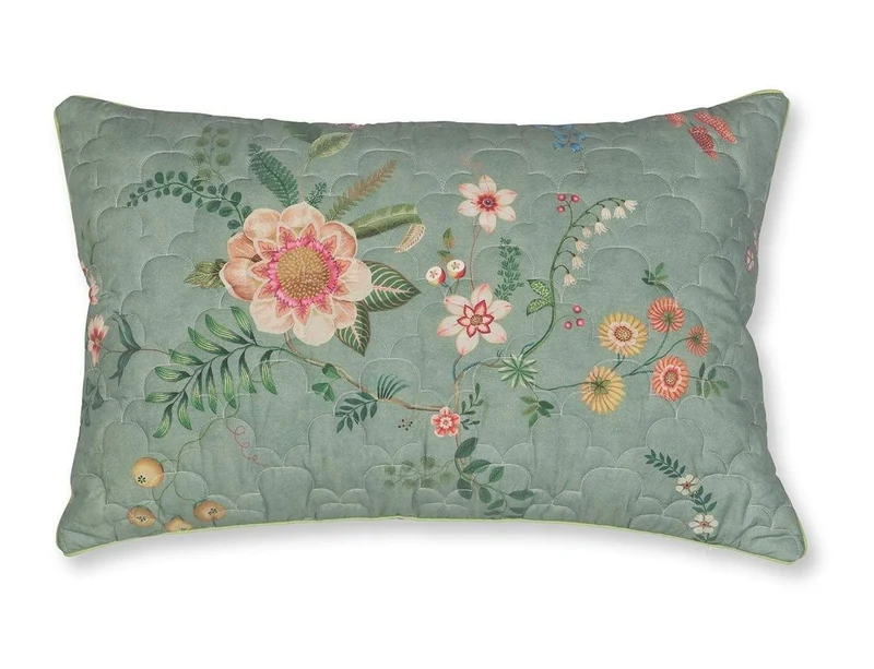 Coussin matelassé Percale de coton - EVERBLOOM Vert