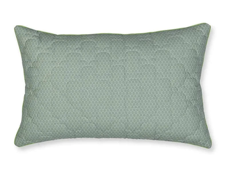 Coussin matelassé Percale de coton - EVERBLOOM Vert