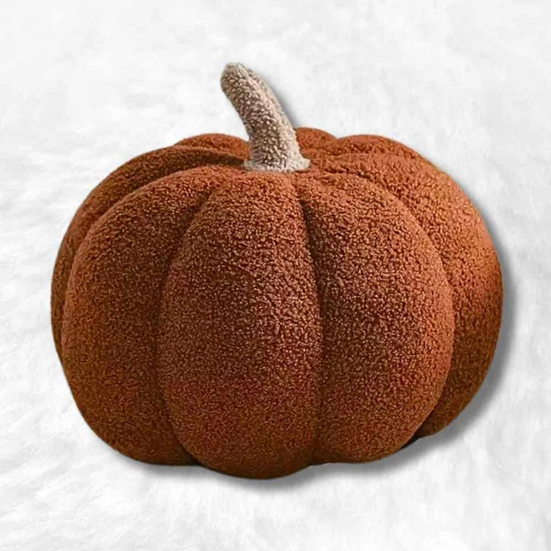 Coussin Citrouille marron