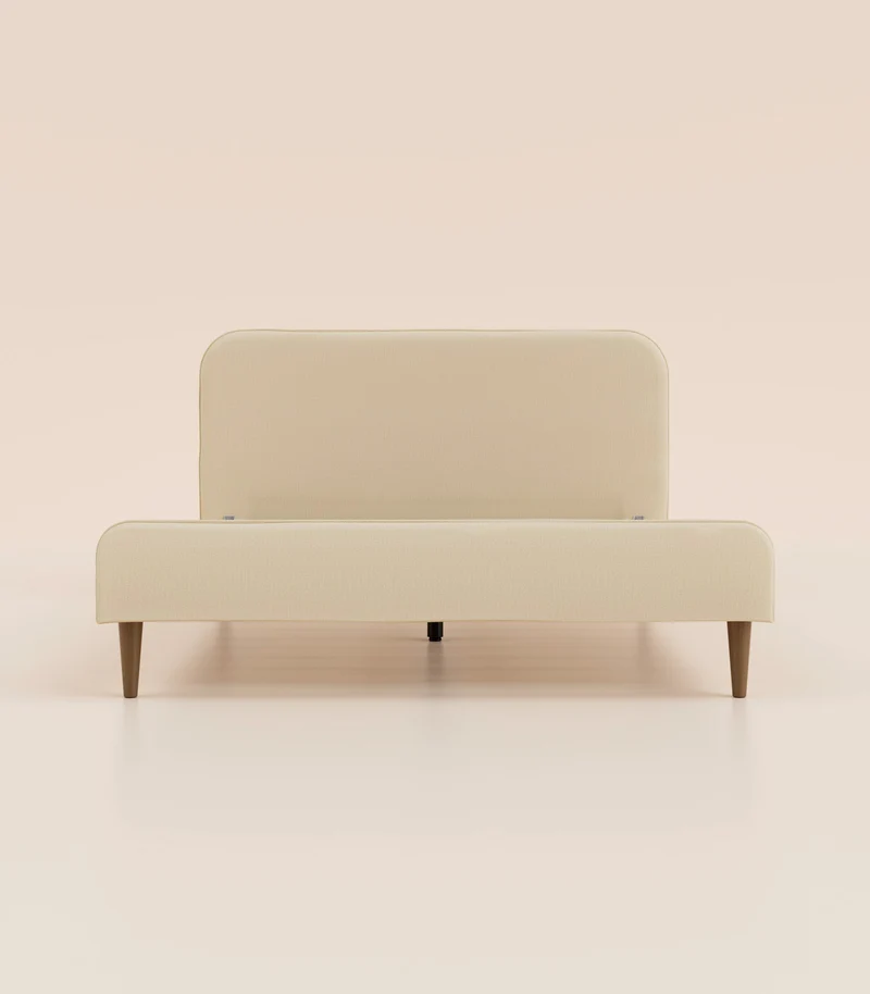 Lit scandi - Beige Velouté