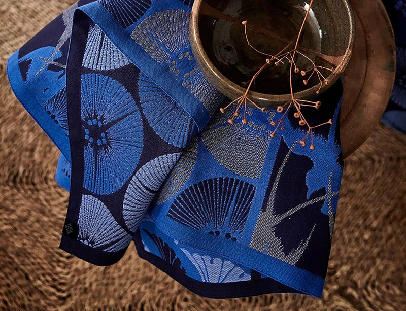 Torchon 100% coton - YUKATA Indigo