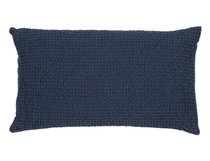 Coussin Nid d'abeille coton recyclé - MAIA Navy