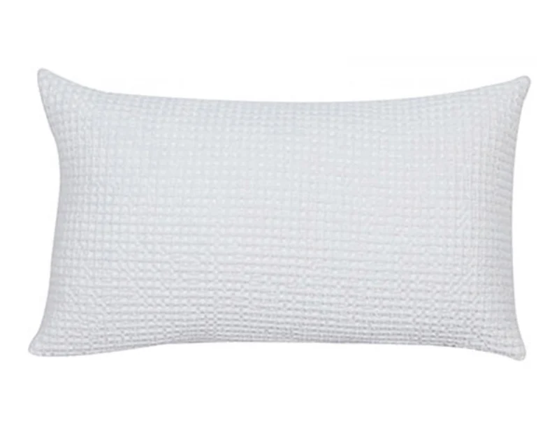 Coussin Nid d'abeille coton recyclé - MAIA Craie
