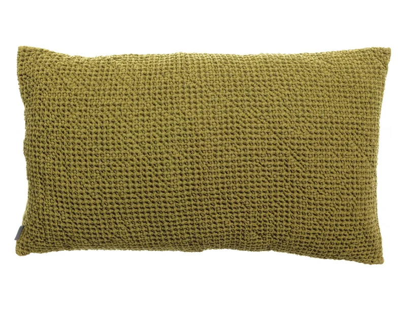 Coussin Nid d'abeille coton recyclé - MAIA Cèdre
