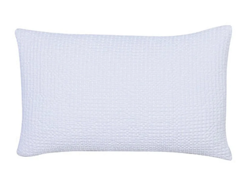 Coussin Nid d'abeille coton recyclé - MAIA Blanc