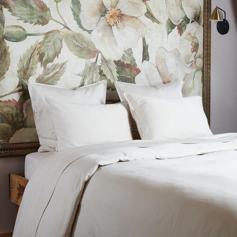 Housse de couette unie - Satin Lavé