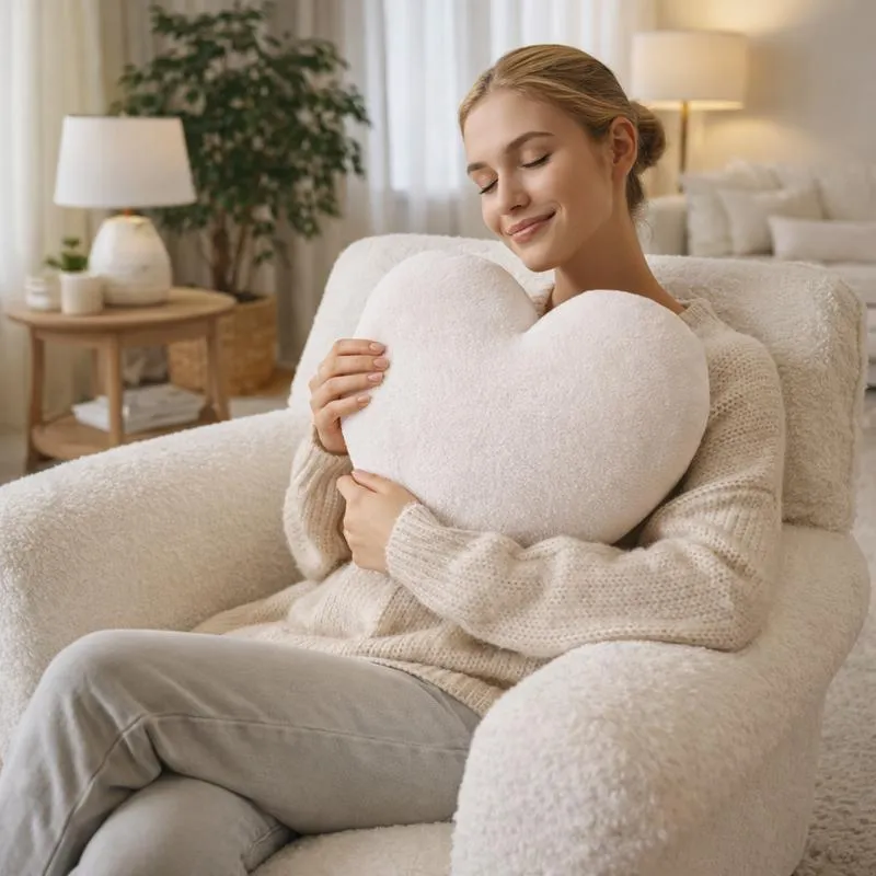 Coussin Cœur blanc