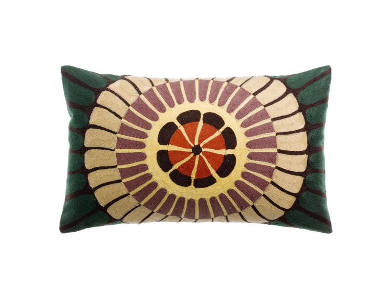 Coussin Coton brodé - ZENO Foret