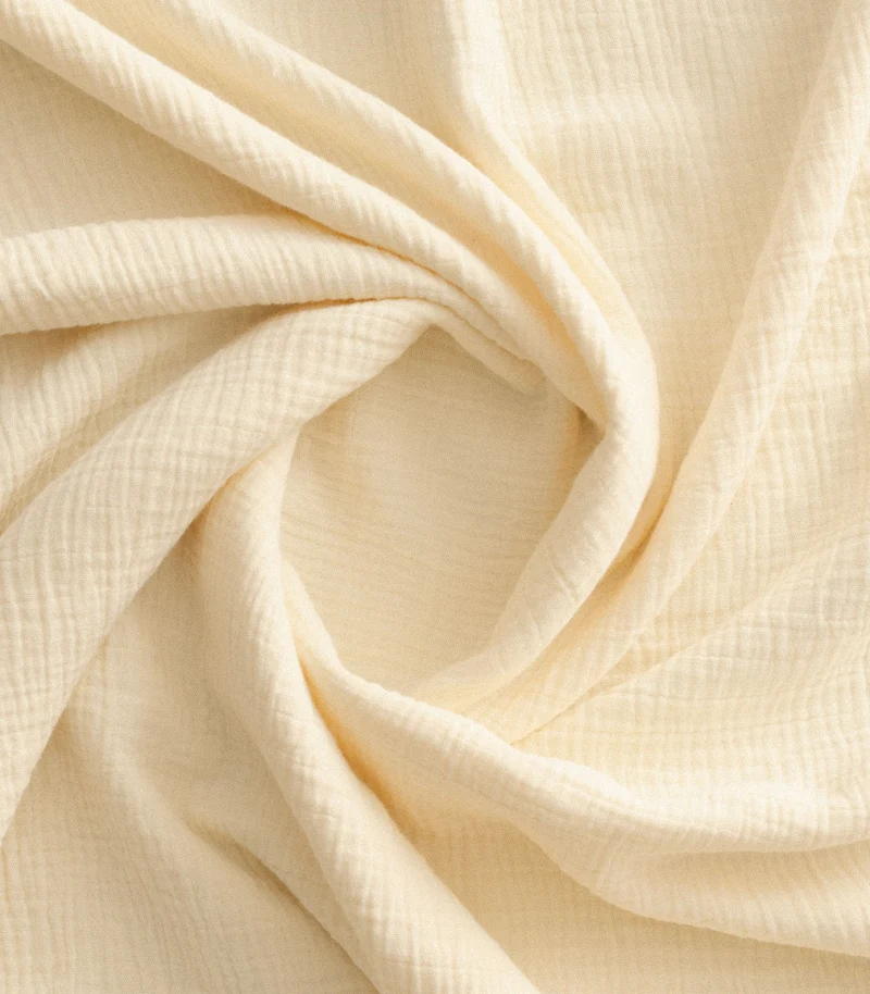Drap housse en gaze de coton - Blanc vanille