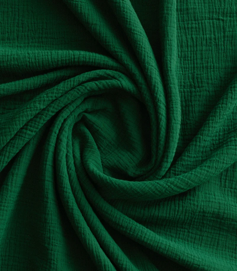 Drap housse en gaze de coton - Vert romarin