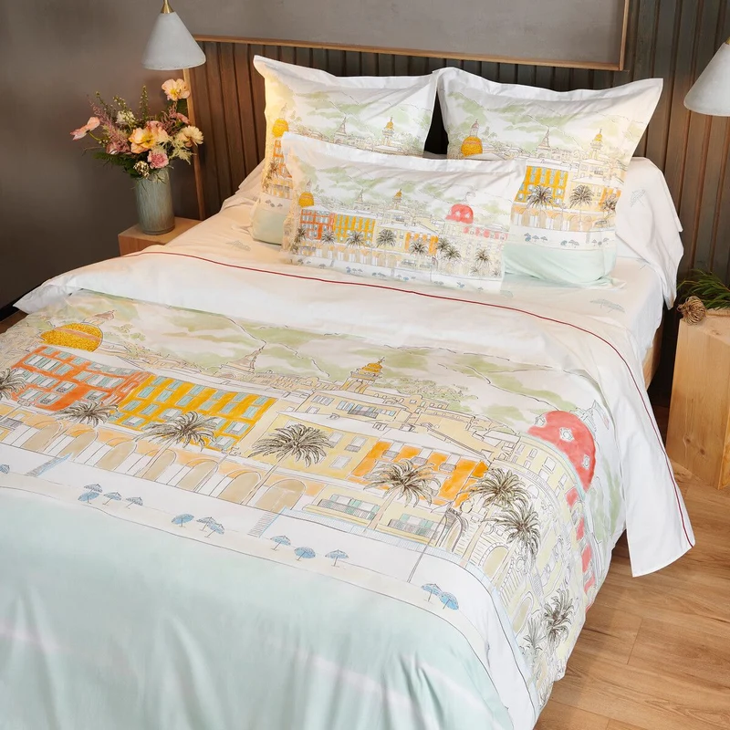Taie d'oreiller Nice - Percale de coton 120 fils/cm²