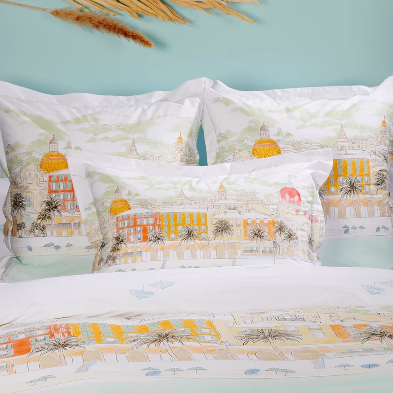 Taie d'oreiller Nice - Percale de coton 120 fils/cm²