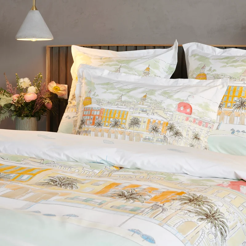 Taie d'oreiller Nice - Percale de coton 120 fils/cm²