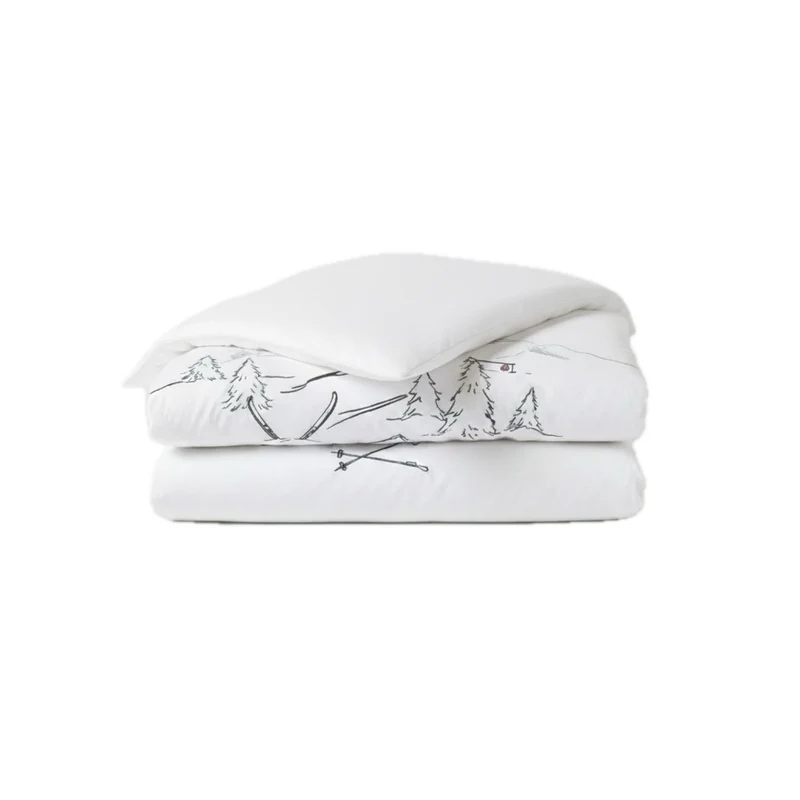 Housse de couette Vosges - Percale de coton brodée