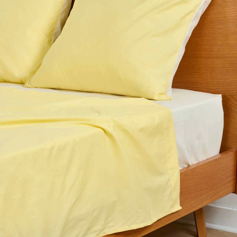 Parure Drap plat | Blanc des Prés - Percale de coton 70 fils