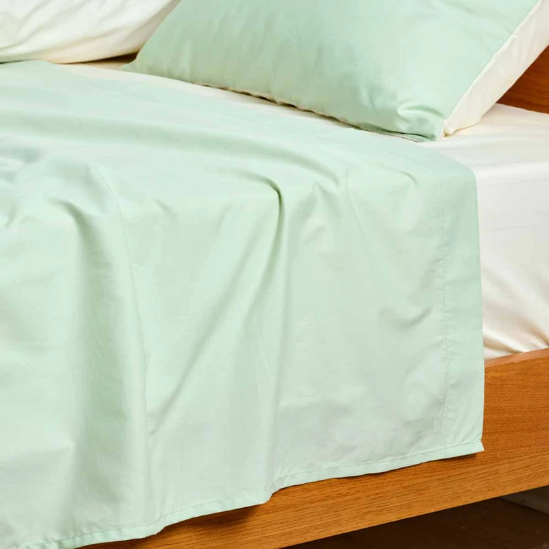 Parure Drap plat | Blanc des Prés - Percale de coton 70 fils