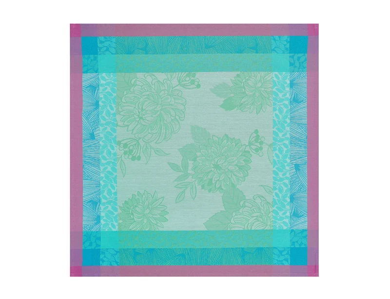 Serviette Coton Jacquard - PARFUMS DE BAGATELLE Hortensia