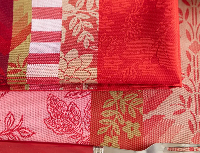Torchon Coton Jacquard - GIPSY Rubis