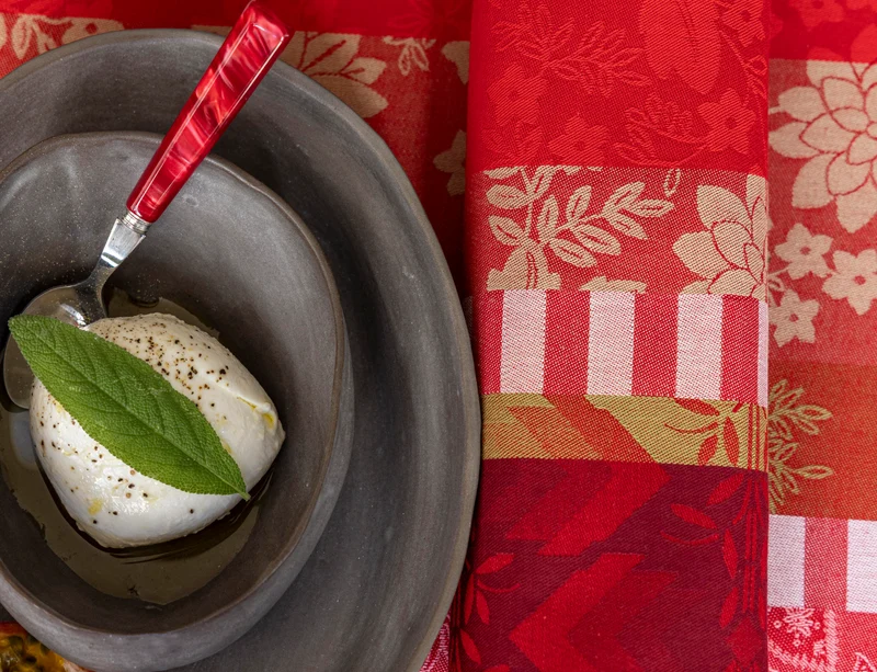 Torchon Coton Jacquard - GIPSY Rubis