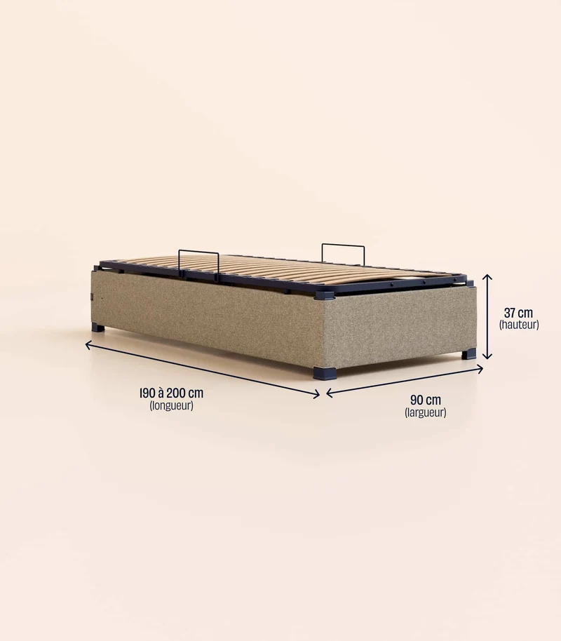 Lit coffre enfant - Gris