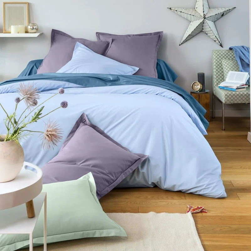 Drap housse double - Percale de coton