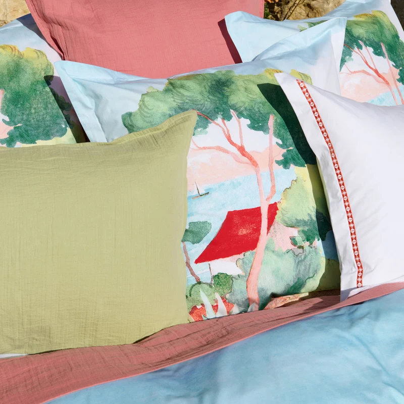 Parure de lit À l’ombre des pins - Percale de coton fils/cm²