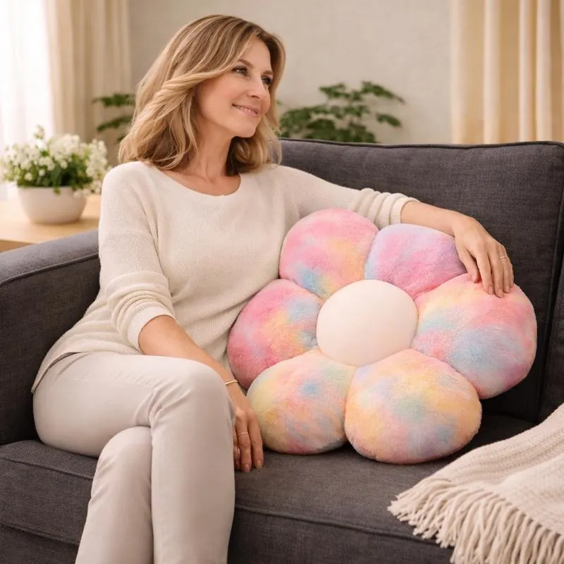 Coussin Fleur multicolore