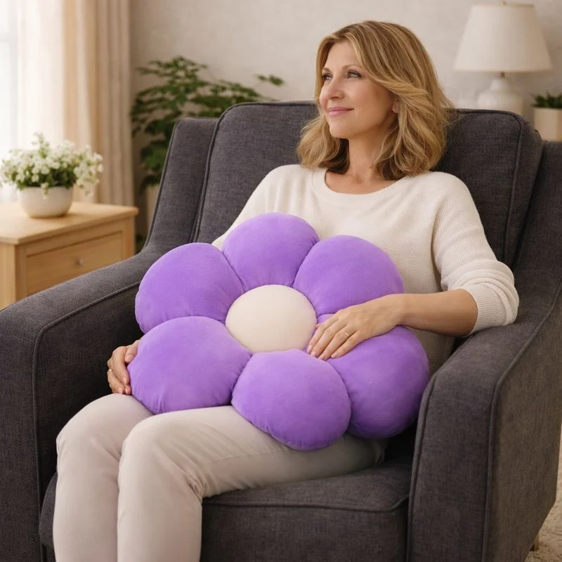 Coussin Fleur violette