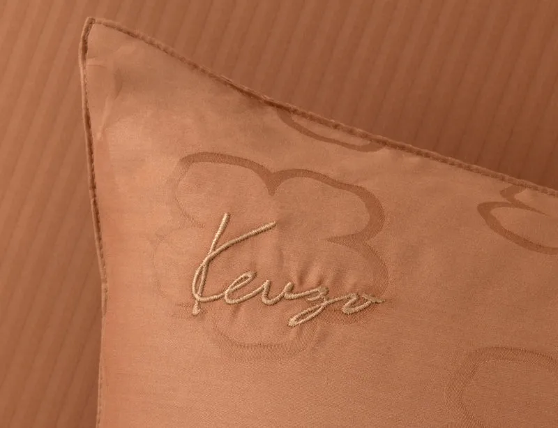 Housse de couette Satin jacquard de coton - K HANADOT Cannelle