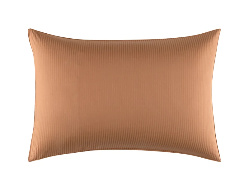 Taie d'oreiller Satin jacquard de coton - K HANADOT Cannelle