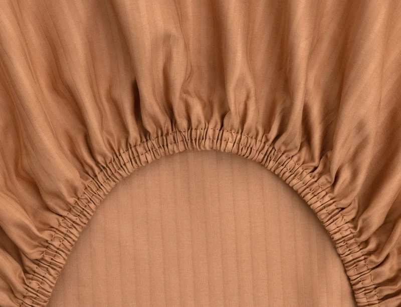 Drap housse Satin jacquard de coton - K HANADOT Cannelle