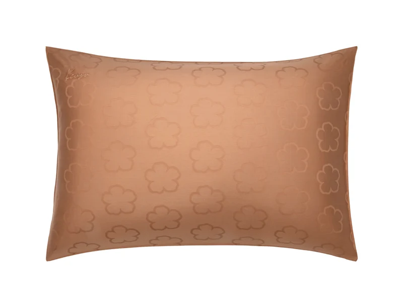 Taie d'oreiller Satin jacquard de coton - K HANADOT Cannelle