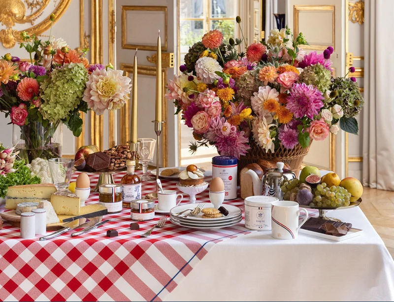 Nappe Coton natté - BISTROT FRANCAIS Rouge