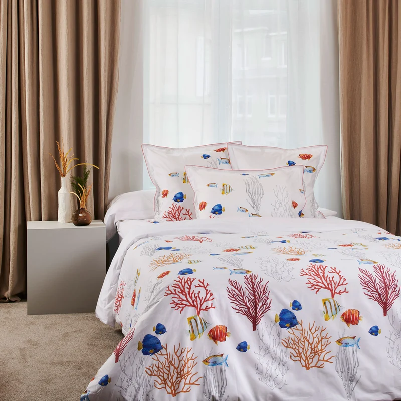 Taie de traversin Corail - Percale de coton