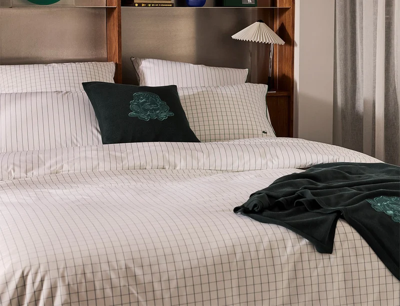 L TENNISN Vert - Percale de coton