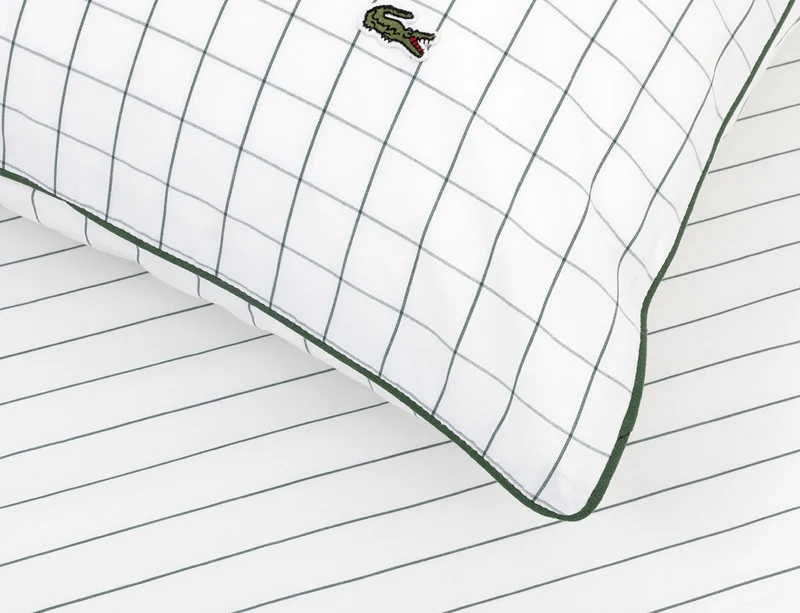 Taie d'oreiller Percale de coton - L TENNISN Vert