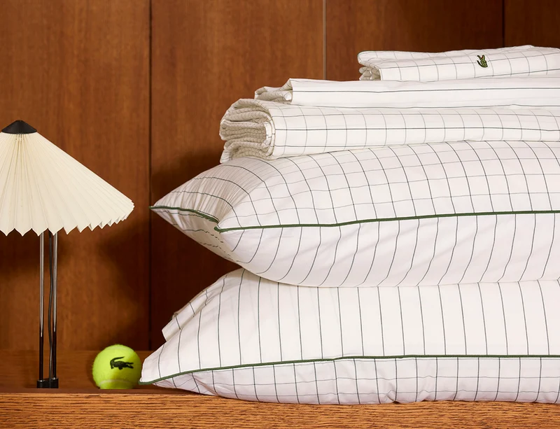 Taie d'oreiller Percale de coton - L TENNISN Vert