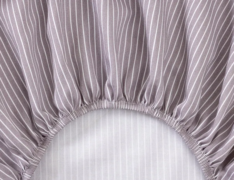 Drap-housse Satin de coton lavé - L OMBRE