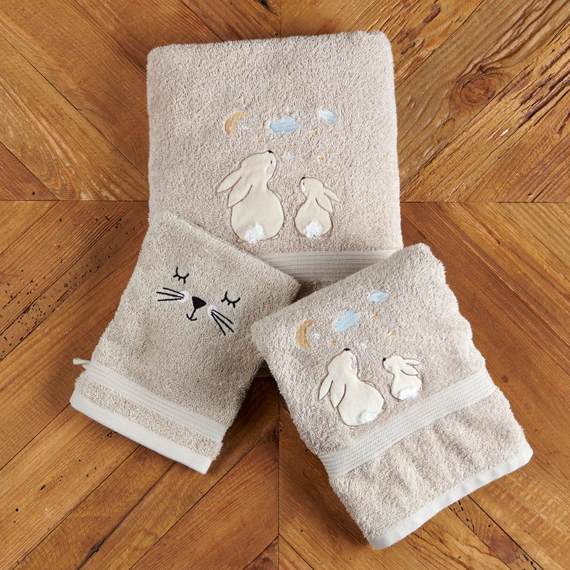 Drap de bain Doux Lapinou - Coton 450g/m²