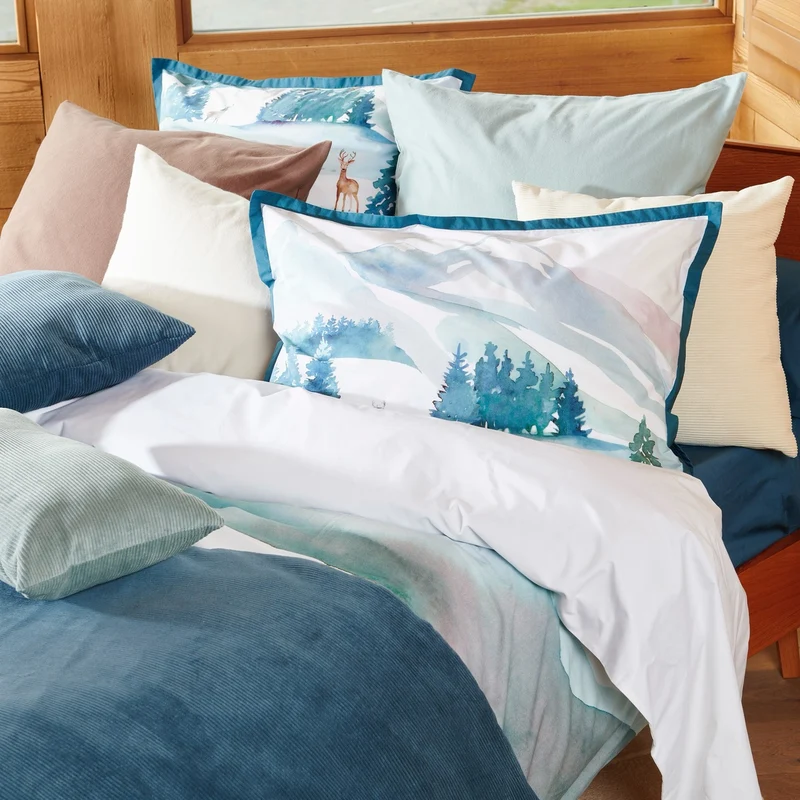 Parure de lit Légende des Cimes - Percale de coton 120 fils/cm²