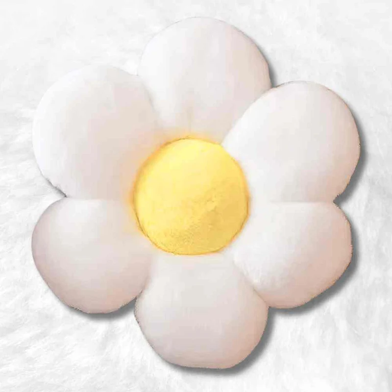 Coussin Fleur blanc