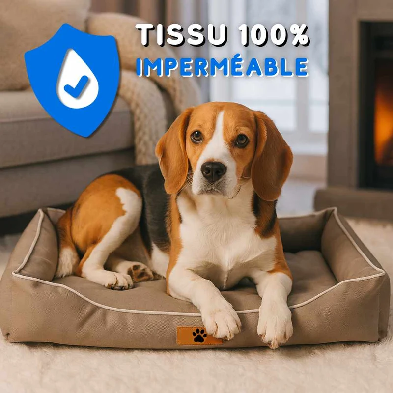 Coussin Indestructible pour Chien marron