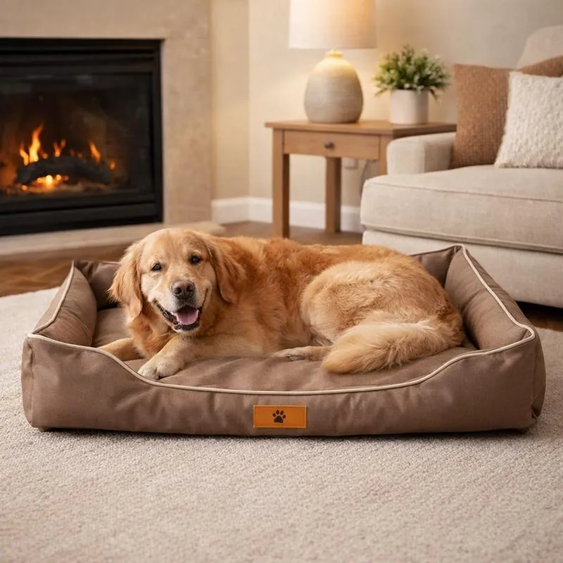 Coussin Indestructible pour Chien marron