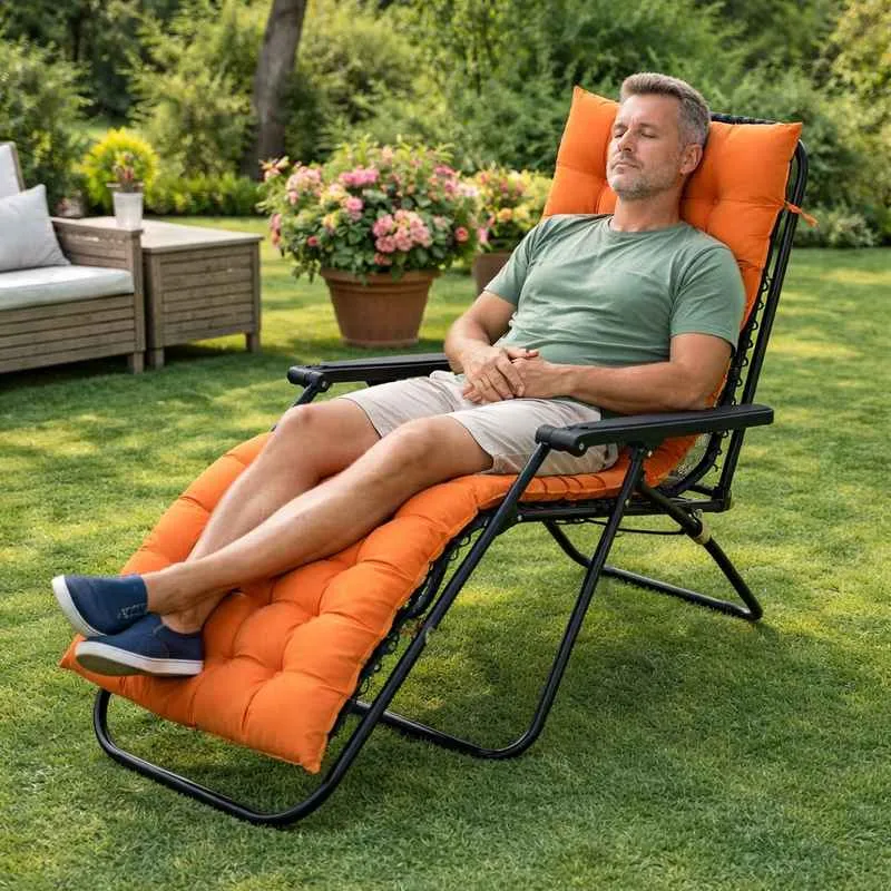Coussin Chaise Longue orange